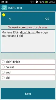 TOEFL Test android App screenshot 4